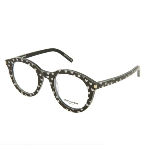 Saint Laurent Black Heart Oval Eyeglasses! - Picture 1 of 4